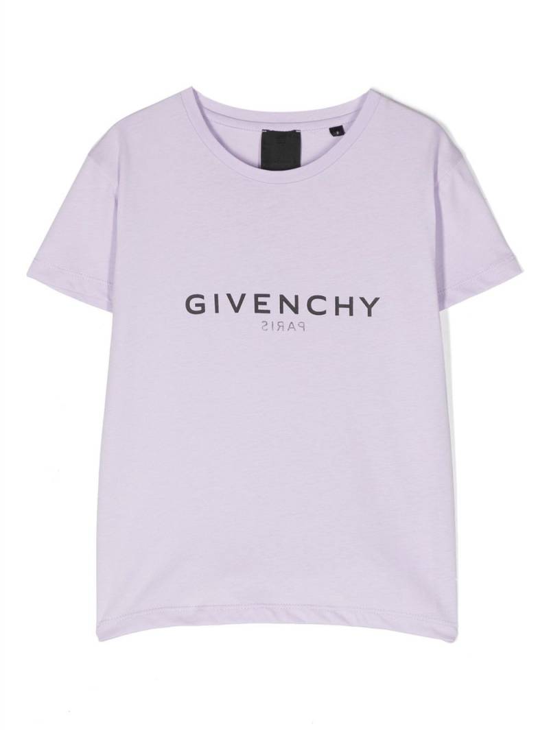 Givenchy Kids cotton logo-printT-shirt - Purple von Givenchy Kids