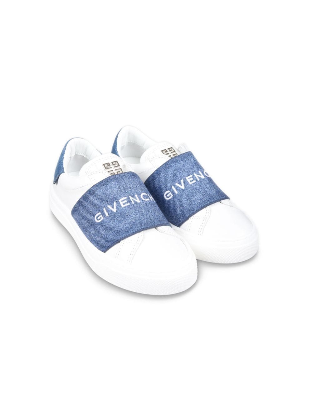 Givenchy Kids denim-panelled slip-on sneakers - White von Givenchy Kids