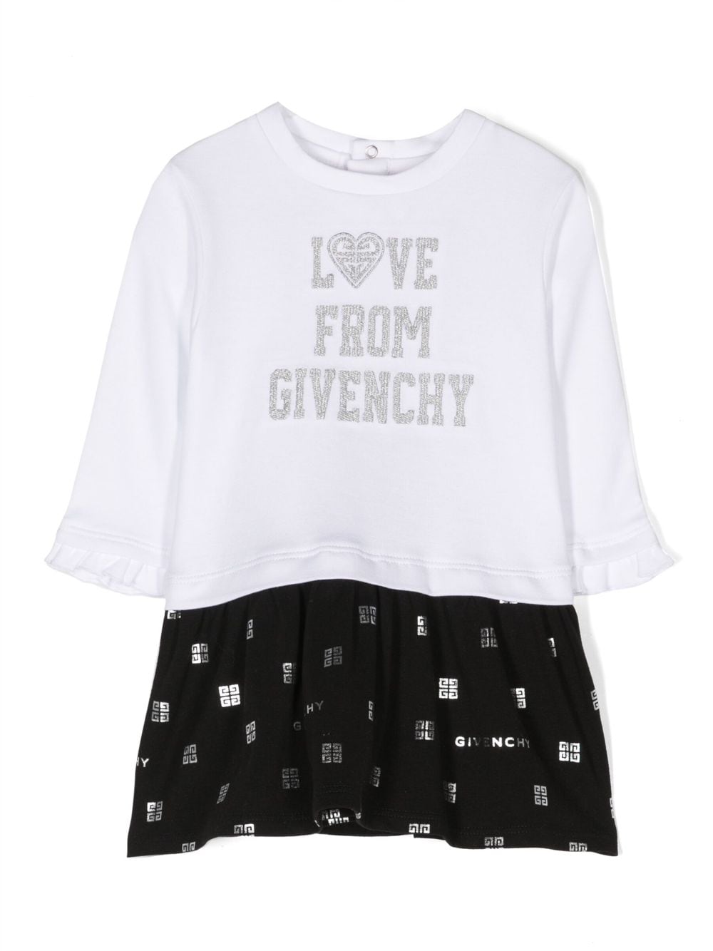 Givenchy Kids embroidered-logo detail cotton dress - White von Givenchy Kids