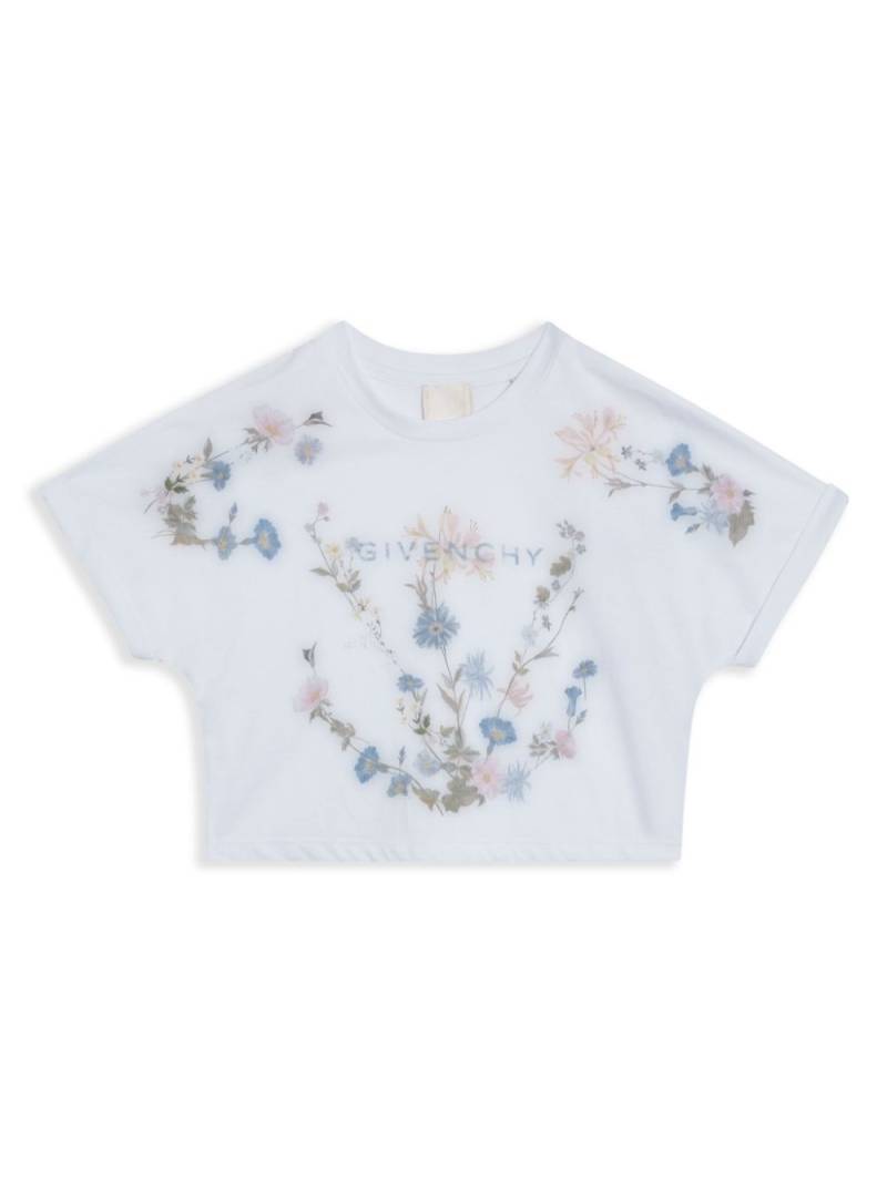 Givenchy Kids floral-print t-shirt - White von Givenchy Kids