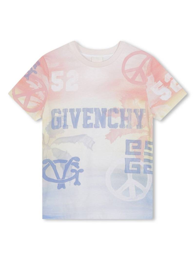 Givenchy Kids graphic-print cotton T-shirt - Blue von Givenchy Kids