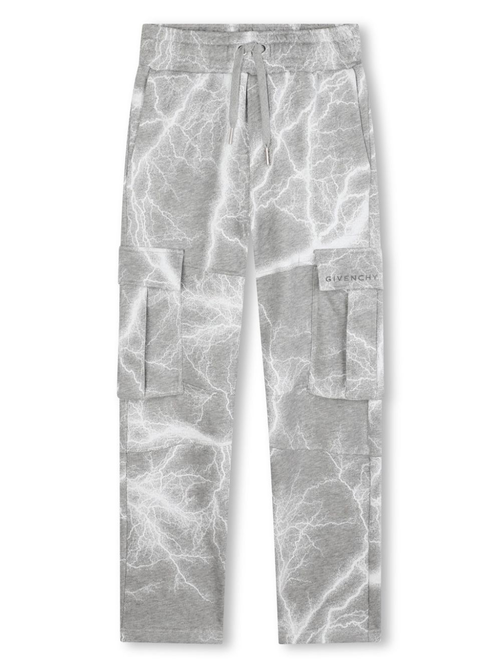 Givenchy Kids lightning-print cotton track pants - Grey von Givenchy Kids