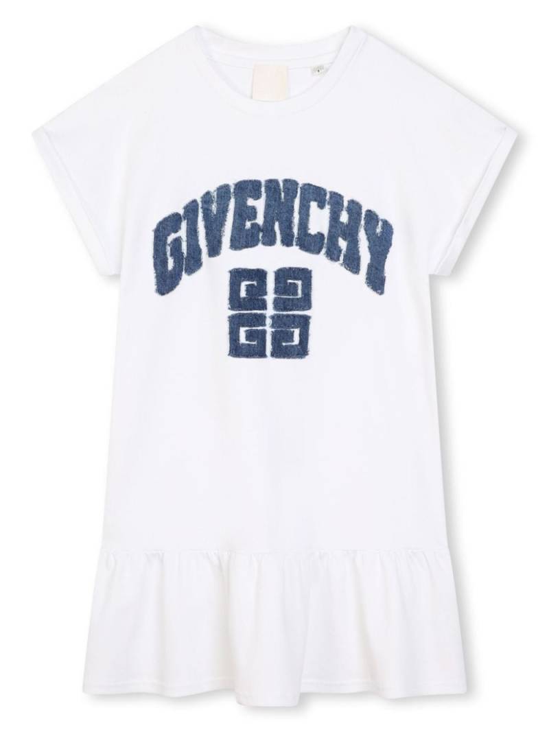 Givenchy Kids logo-appliqué cotton dress - White von Givenchy Kids