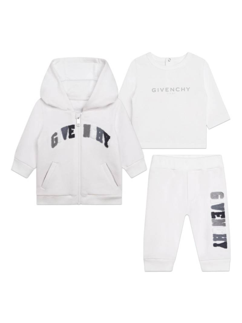 Givenchy Kids logo-appliqué cotton tracksuit (set of three) - White von Givenchy Kids