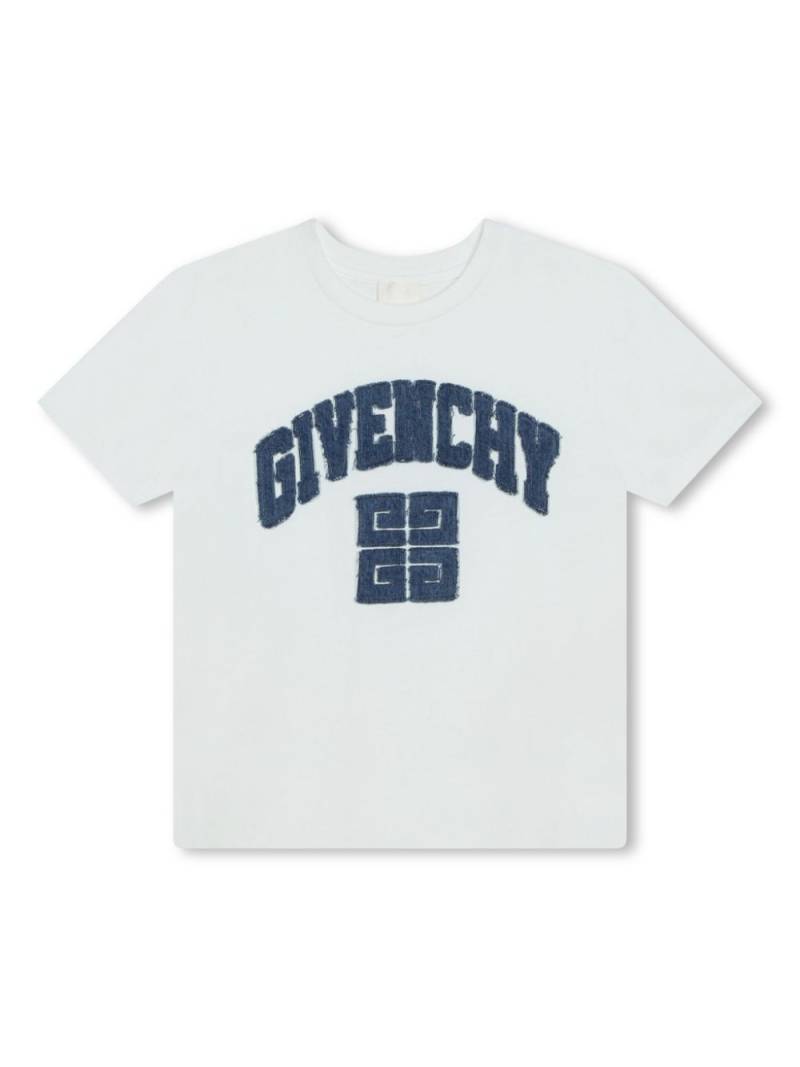 Givenchy Kids logo-appliqué crew-neck T-shirt - White von Givenchy Kids