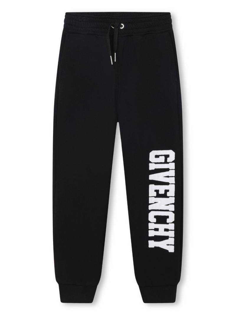 Givenchy Kids logo-appliqué drawstring track pants - Black von Givenchy Kids