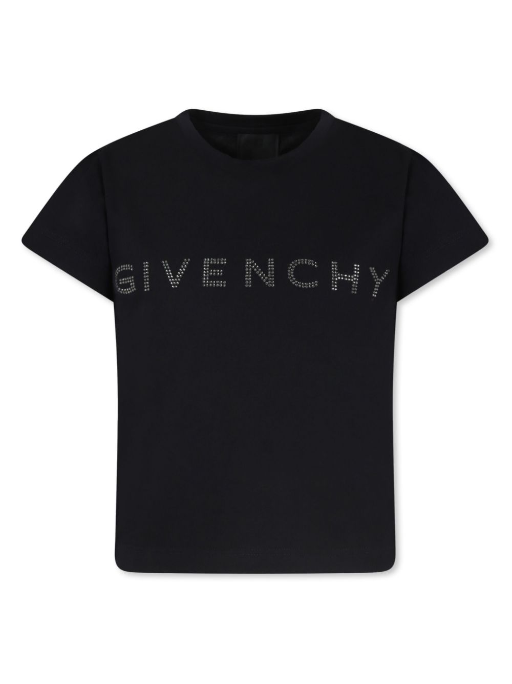 Givenchy Kids logo-embellished organic cotton T-shirt - Black von Givenchy Kids