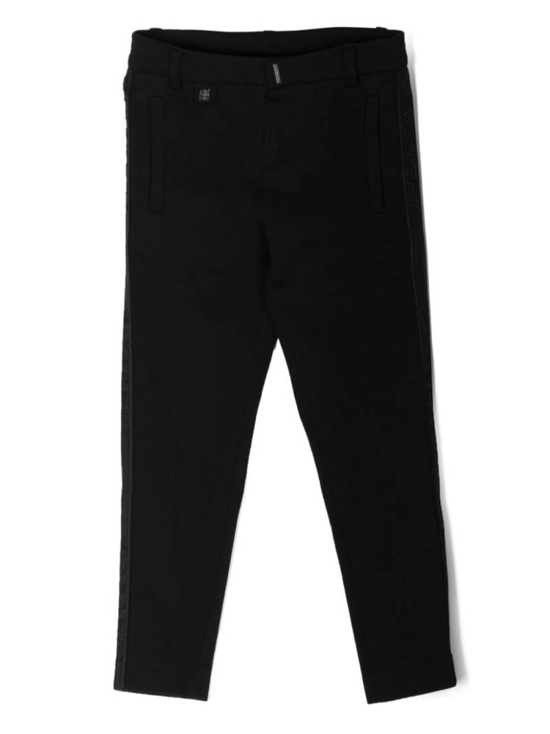 Givenchy Kids logo-embellished side-panels smart trousers - Black von Givenchy Kids