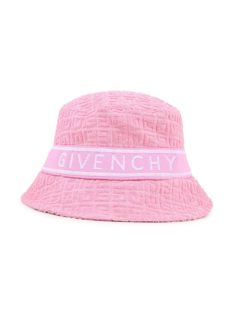 Givenchy Kids logo-embroidered cotton bucket hat - Pink von Givenchy Kids