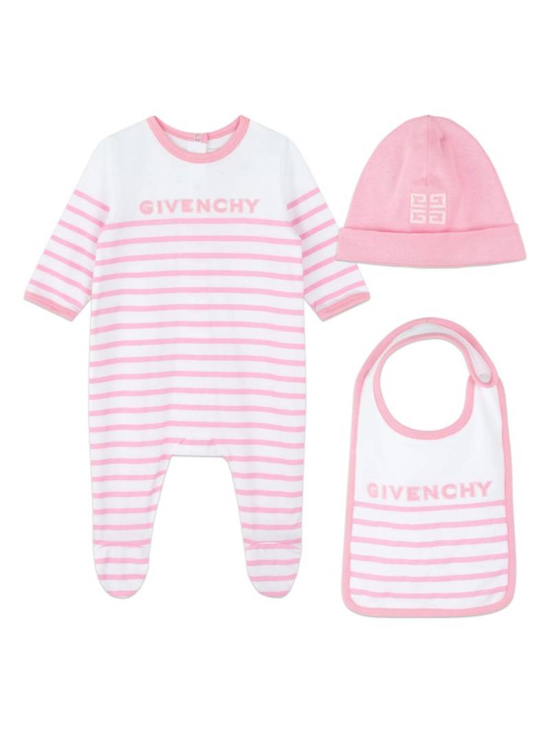 Givenchy Kids logo-embroidered cotton pajamas (set of three) - Pink von Givenchy Kids