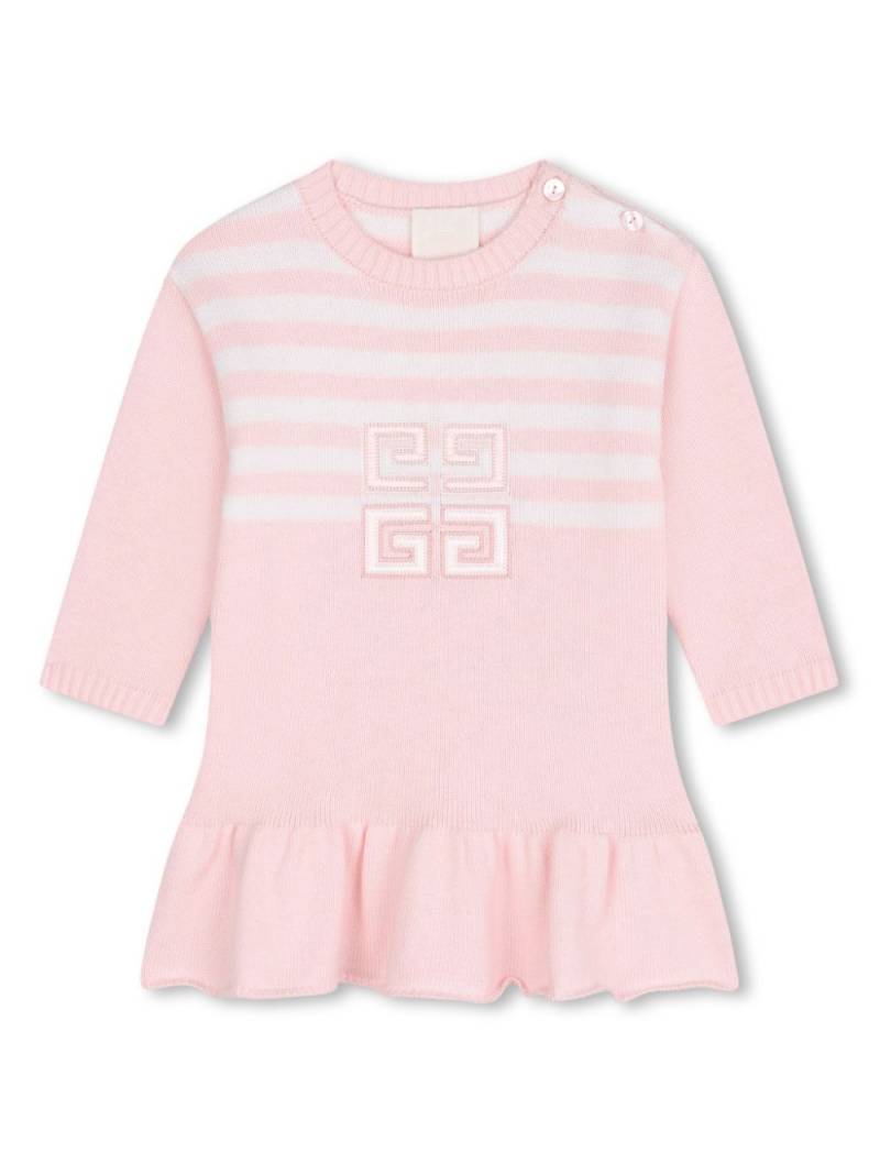 Givenchy Kids logo embroidered knitted dress - Pink von Givenchy Kids