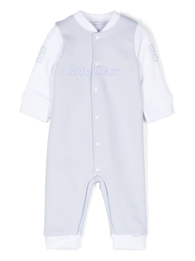 Givenchy Kids logo-embroidered romper - Blue von Givenchy Kids