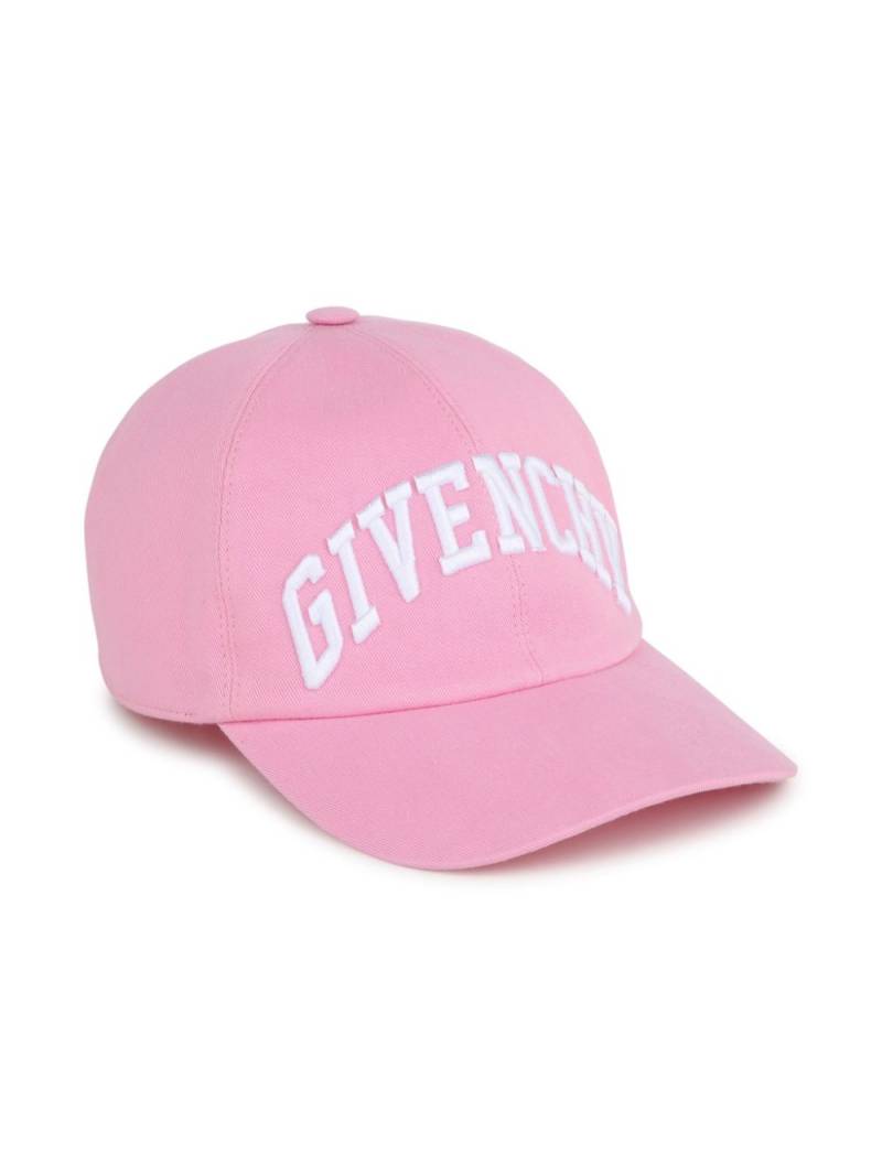 Givenchy Kids logo-embroidery cotton baseball hat - Pink von Givenchy Kids