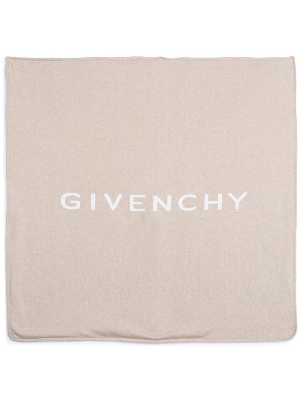 Givenchy Kids logo-jacquard square blanket - Neutrals von Givenchy Kids