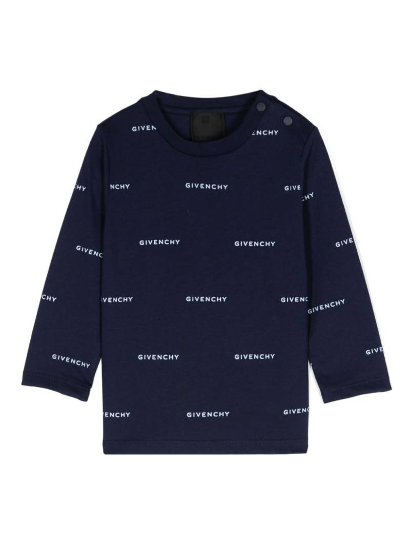 Givenchy Kids logo-print T-shirt - Blue von Givenchy Kids