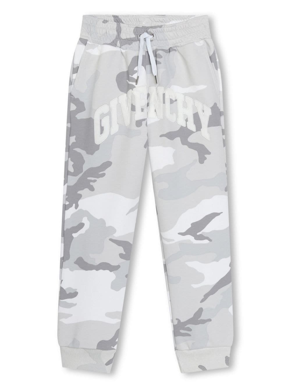 Givenchy Kids logo-print camouflage track pants - Grey von Givenchy Kids