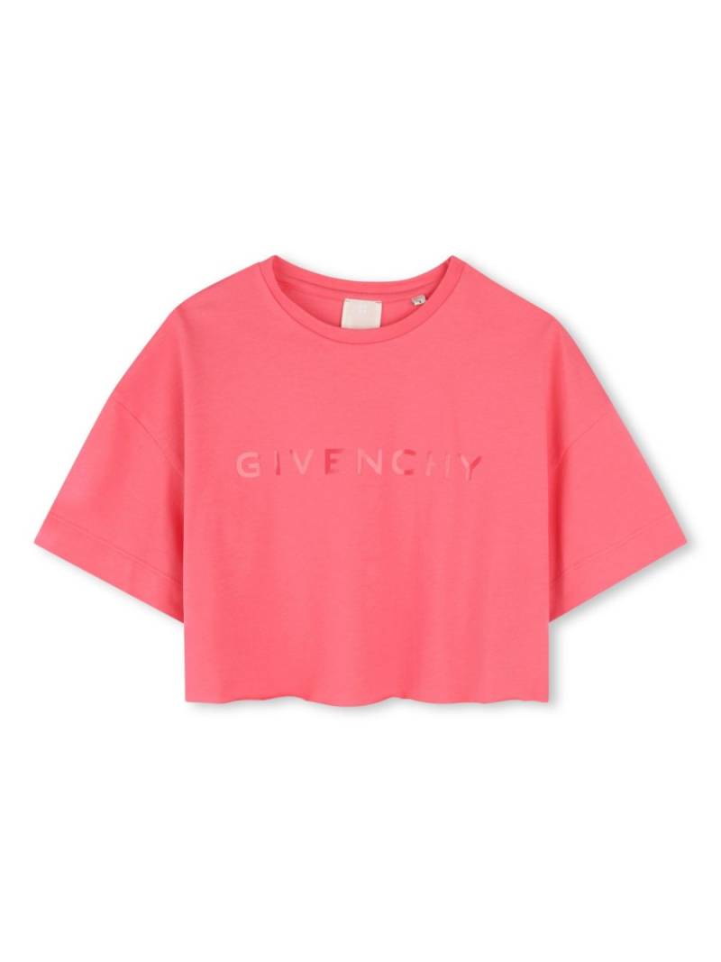 Givenchy Kids logo-print cotton T-shirt - Pink von Givenchy Kids