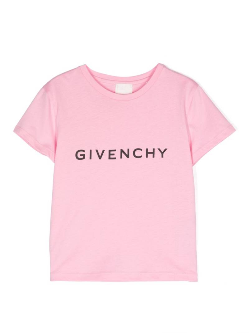 Givenchy Kids logo-print cotton T-shirt - Pink von Givenchy Kids