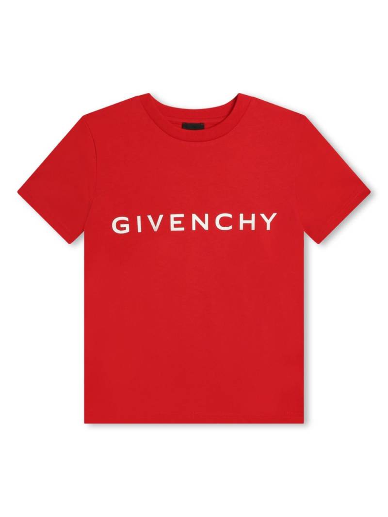 Givenchy Kids logo-print cotton T-shirt - Red von Givenchy Kids