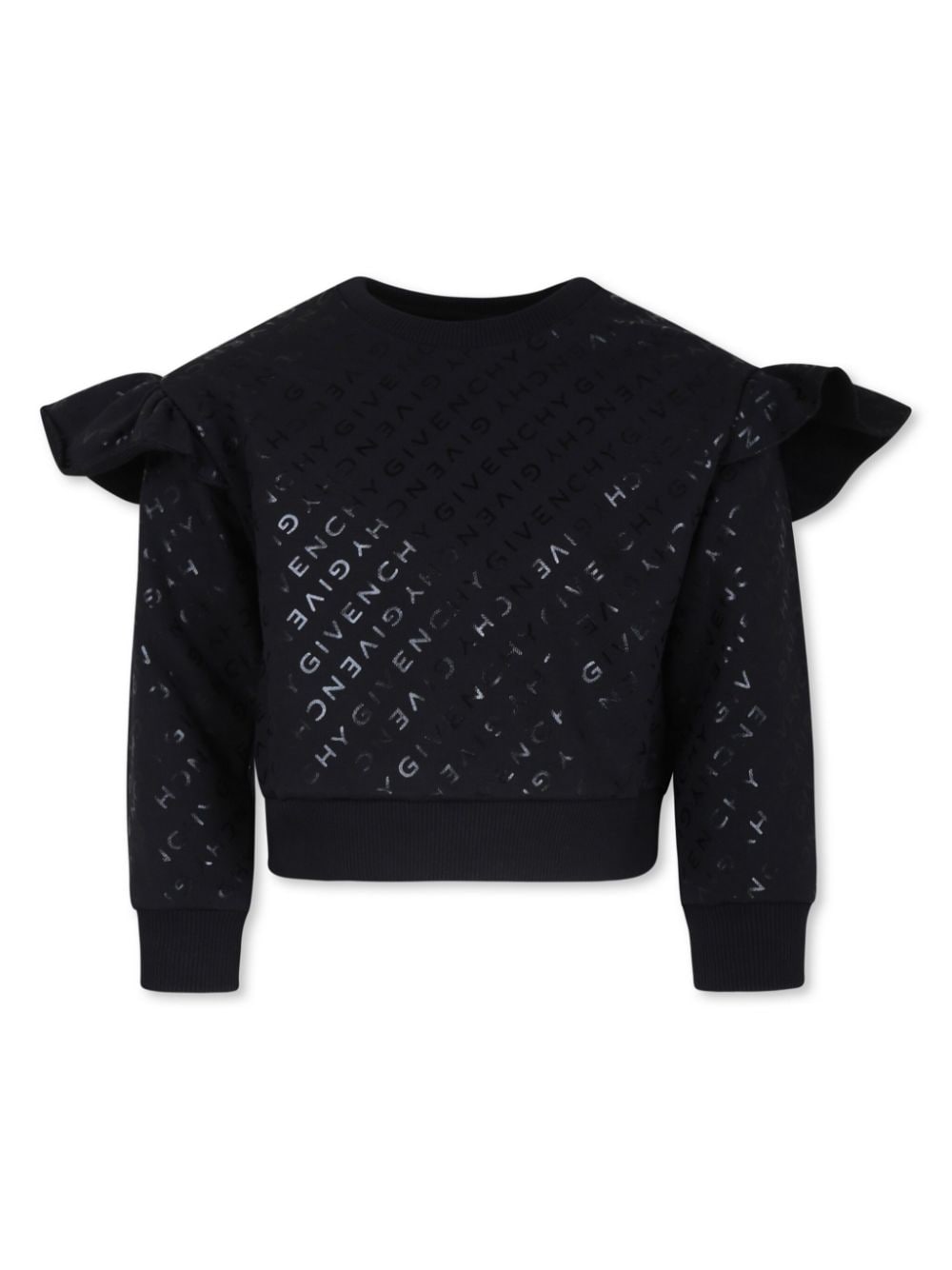 Givenchy Kids logo-print cotton-blend sweatshirt - Black von Givenchy Kids