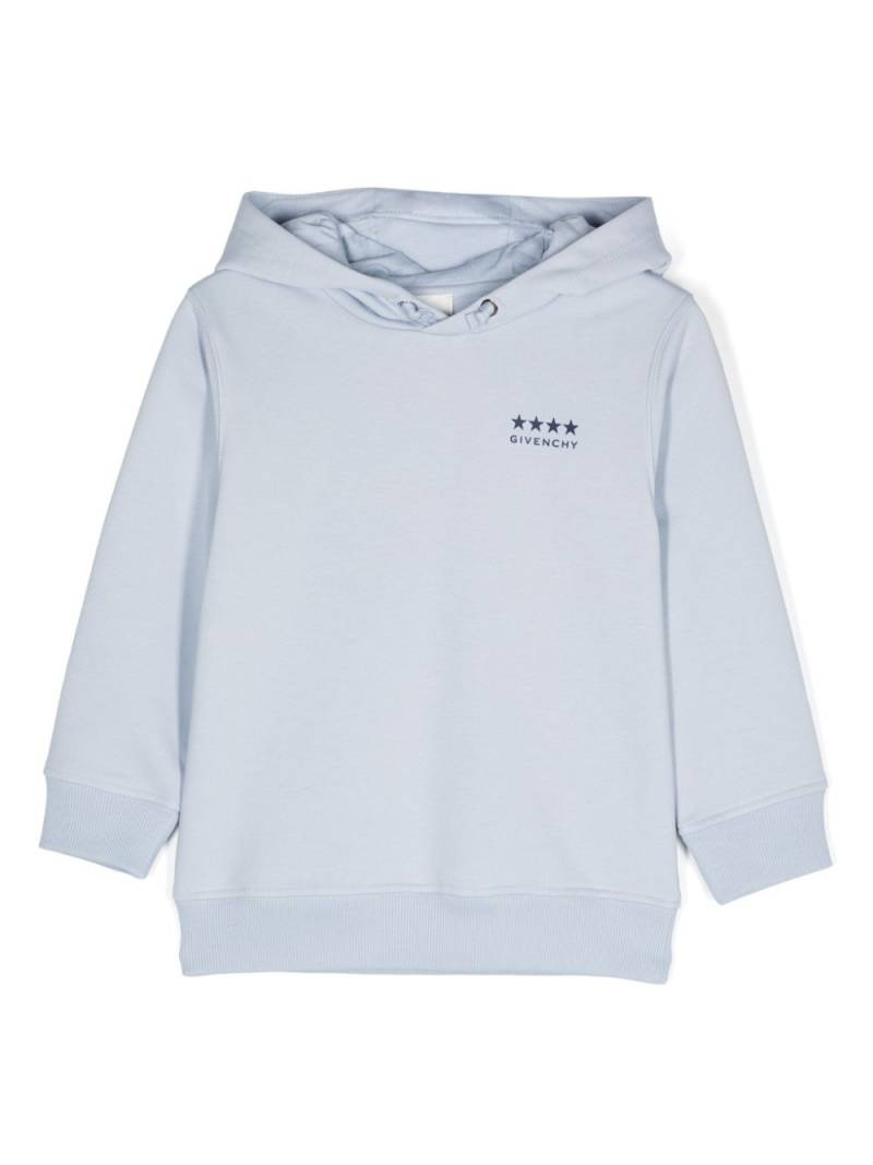 Givenchy Kids logo-print cotton hoodie - Blue von Givenchy Kids