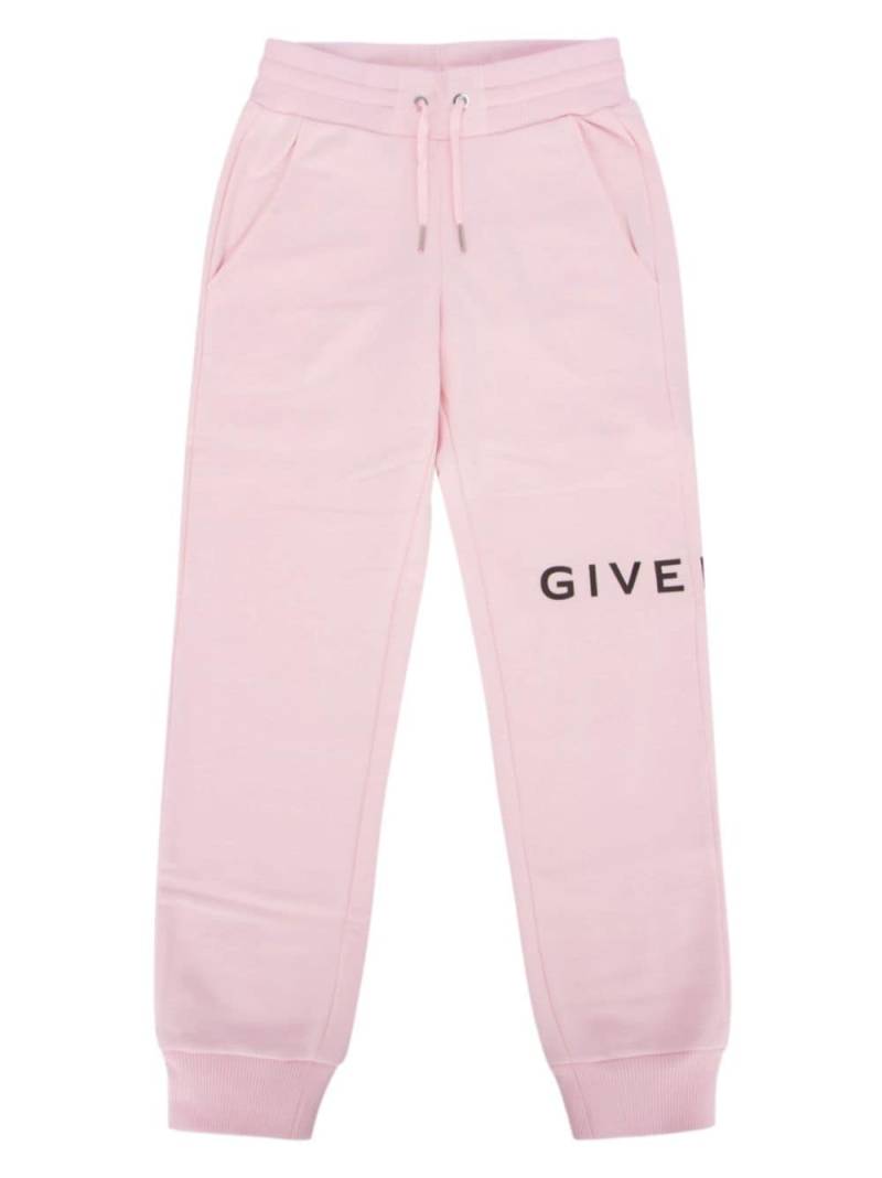 Givenchy Kids logo-print cotton track pants - Pink von Givenchy Kids