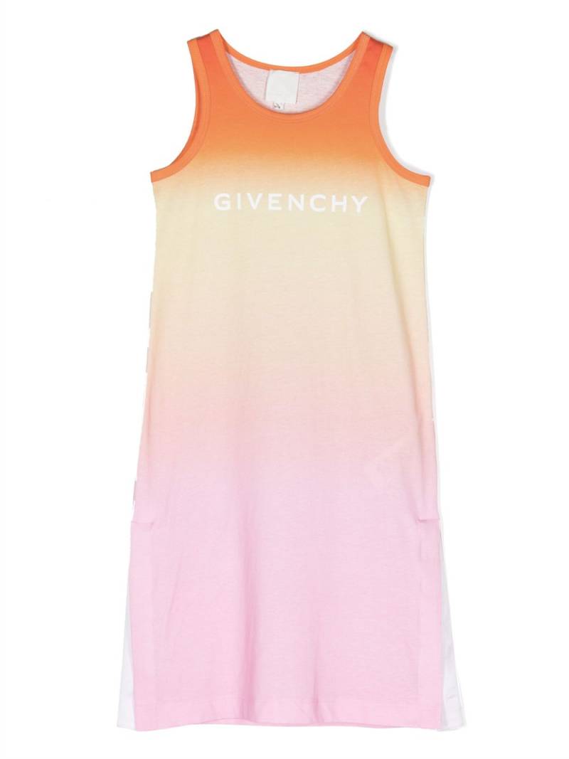 Givenchy Kids logo-print degradé jersey dress - Yellow von Givenchy Kids