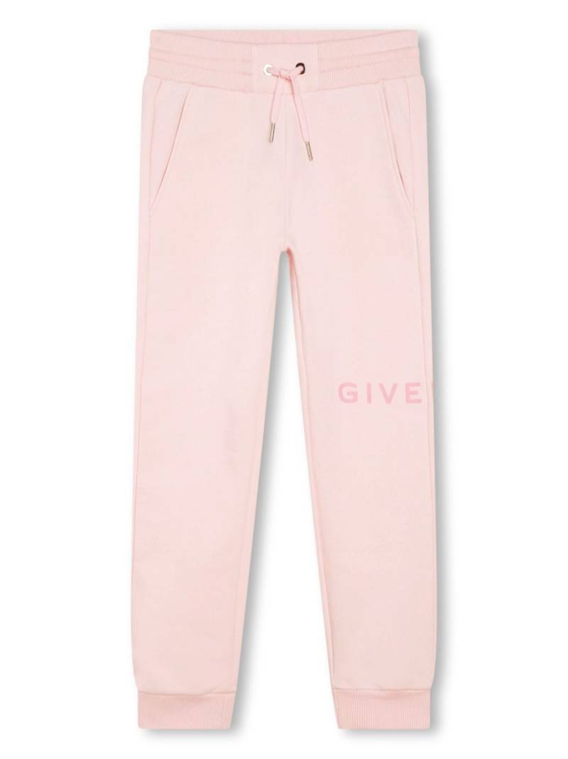 Givenchy Kids logo-print fleece track pants - Pink von Givenchy Kids