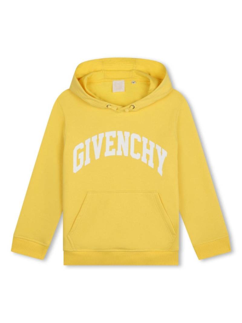 Givenchy Kids logo-print jersey hoodie - Yellow von Givenchy Kids