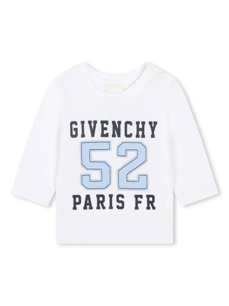 Givenchy Kids logo-print long-sleeve T-shirt - White von Givenchy Kids