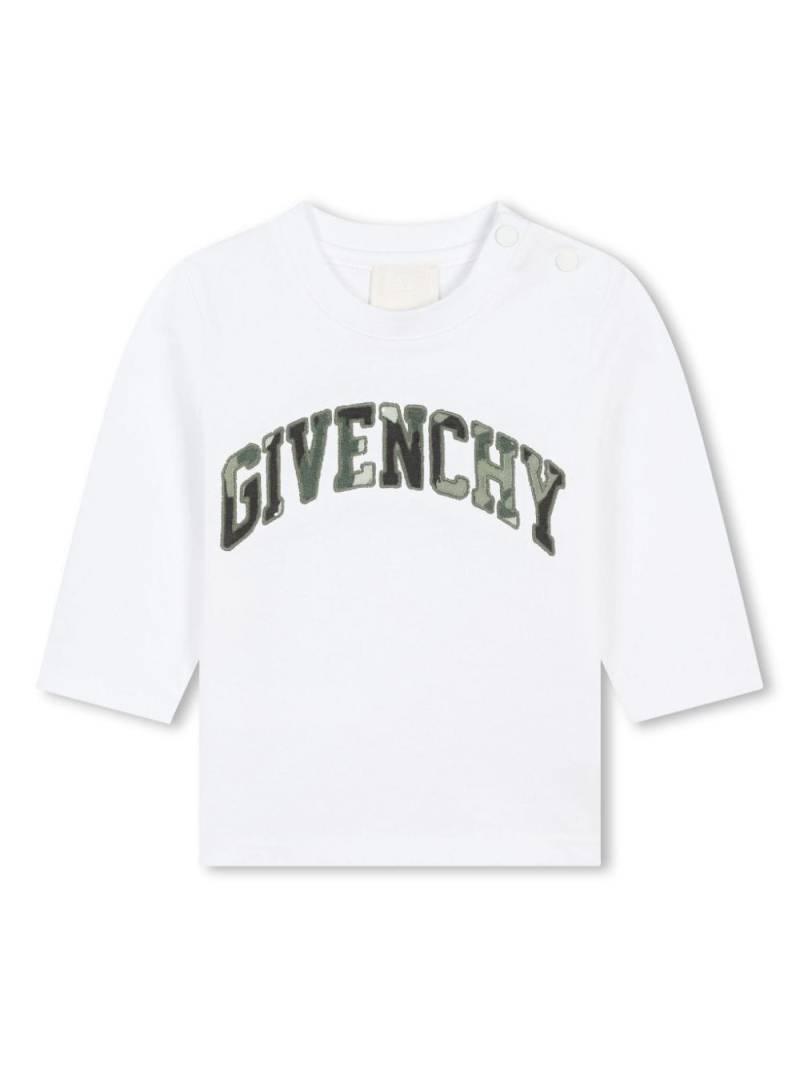 Givenchy Kids logo-print long-sleeve T-shirt - White von Givenchy Kids