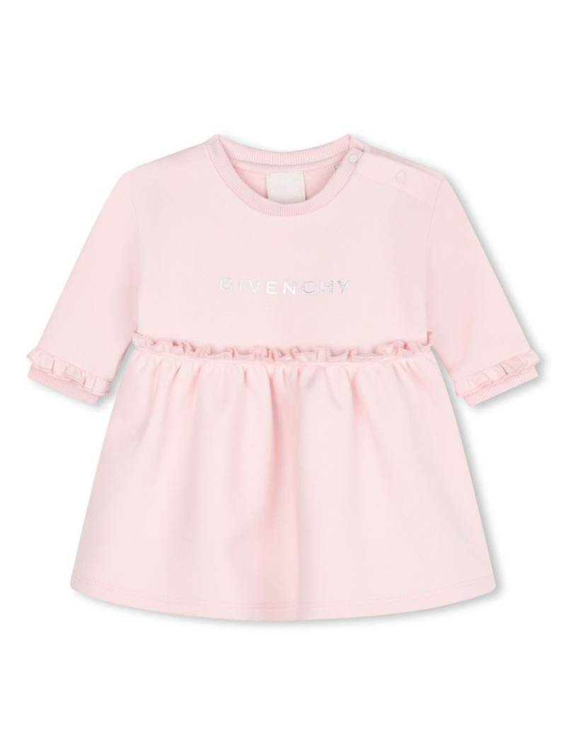 Givenchy Kids logo-print long-sleeved dress - Pink von Givenchy Kids