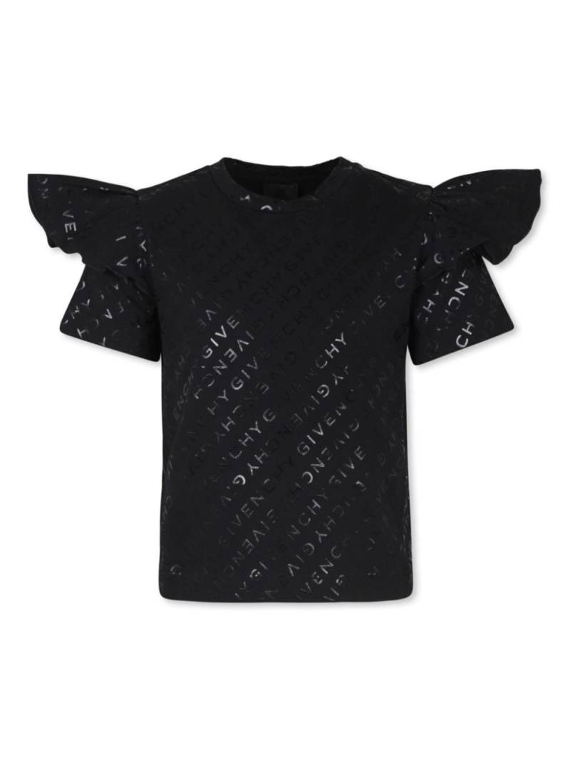 Givenchy Kids logo-print organic cotton T-shirt - Black von Givenchy Kids