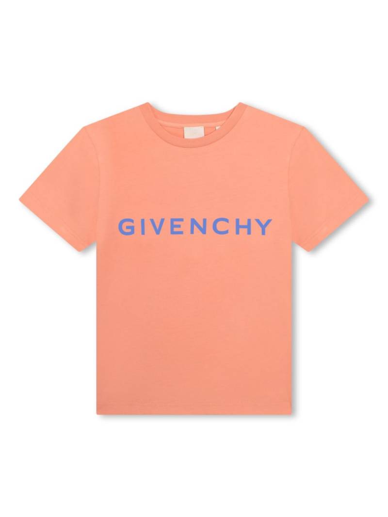 Givenchy Kids logo-print organic cotton T-shirt - Orange von Givenchy Kids