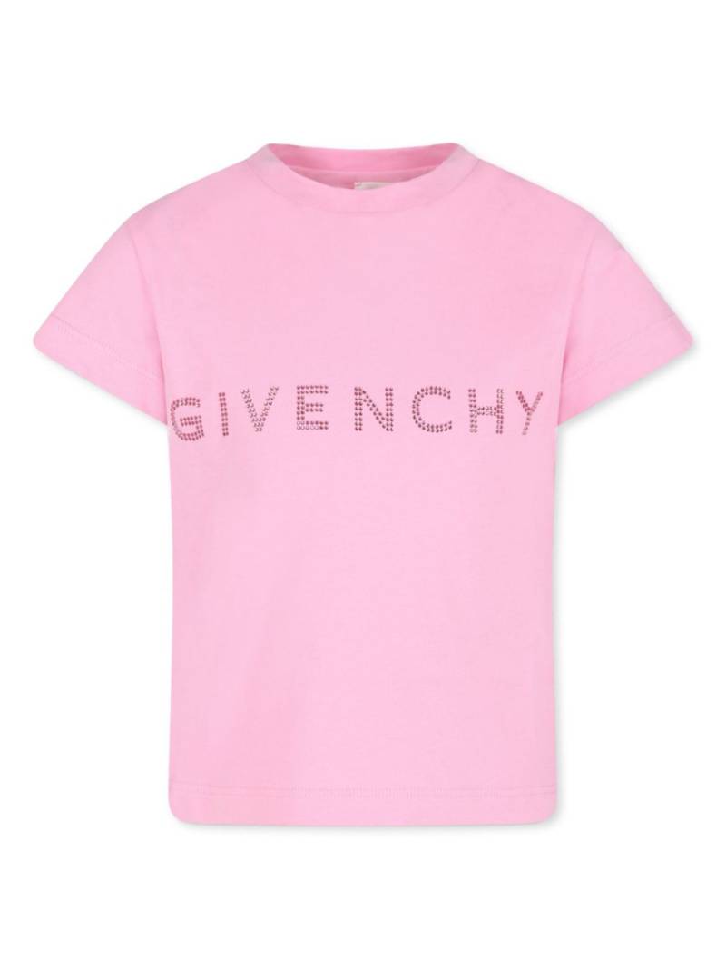 Givenchy Kids logo-print organic cotton T-shirt - Pink von Givenchy Kids