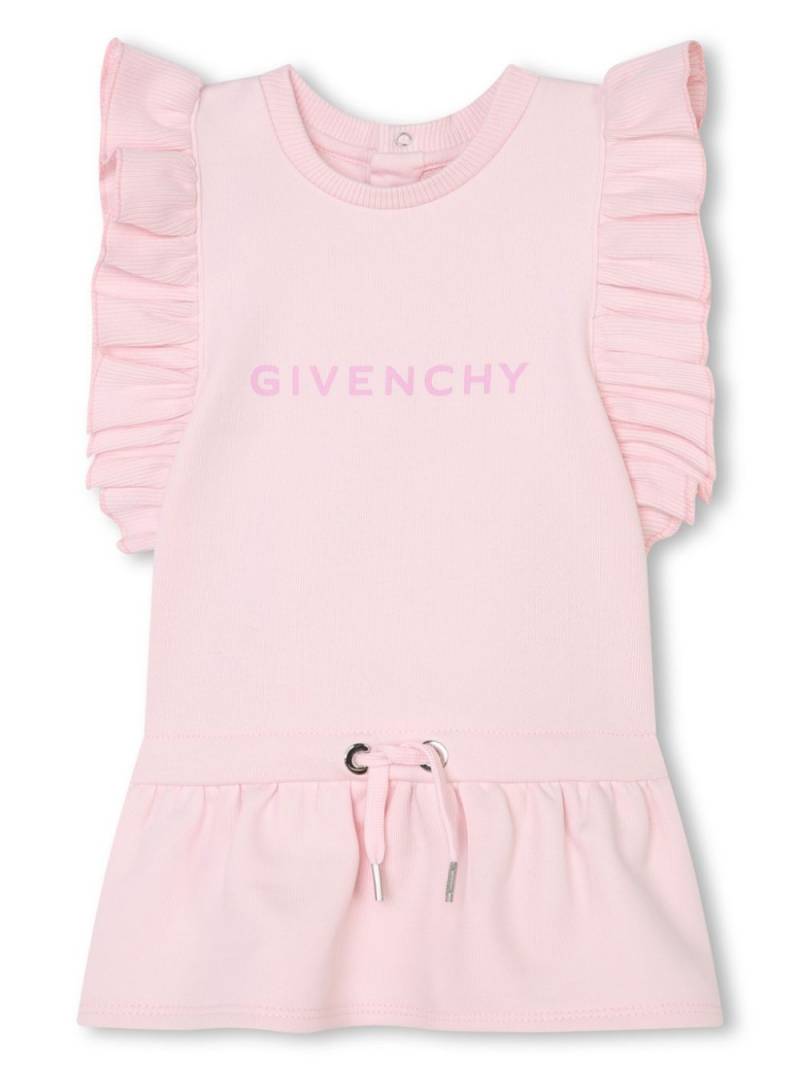 Givenchy Kids logo-print ruffled dress - Pink von Givenchy Kids