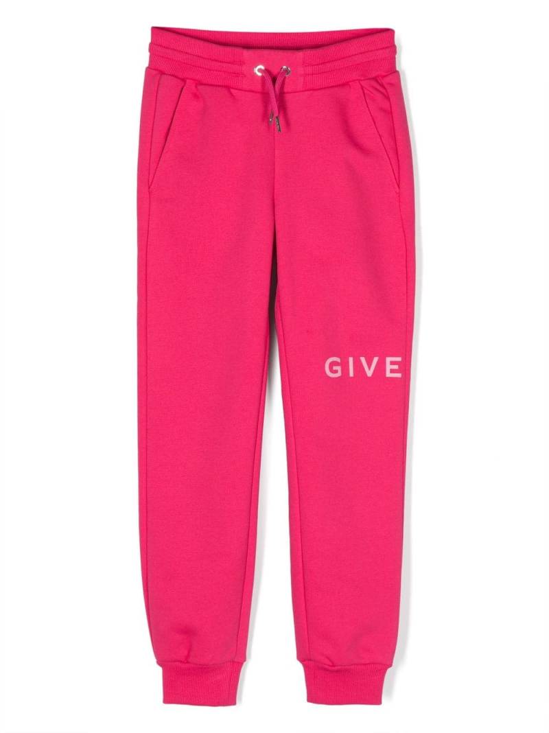 Givenchy Kids logo-print track pants - Pink von Givenchy Kids