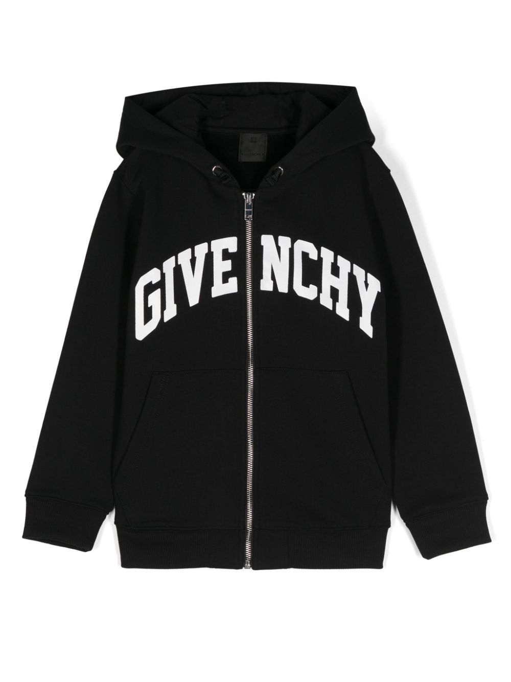 Givenchy Kids logo-print zip-up hoodie - Black von Givenchy Kids
