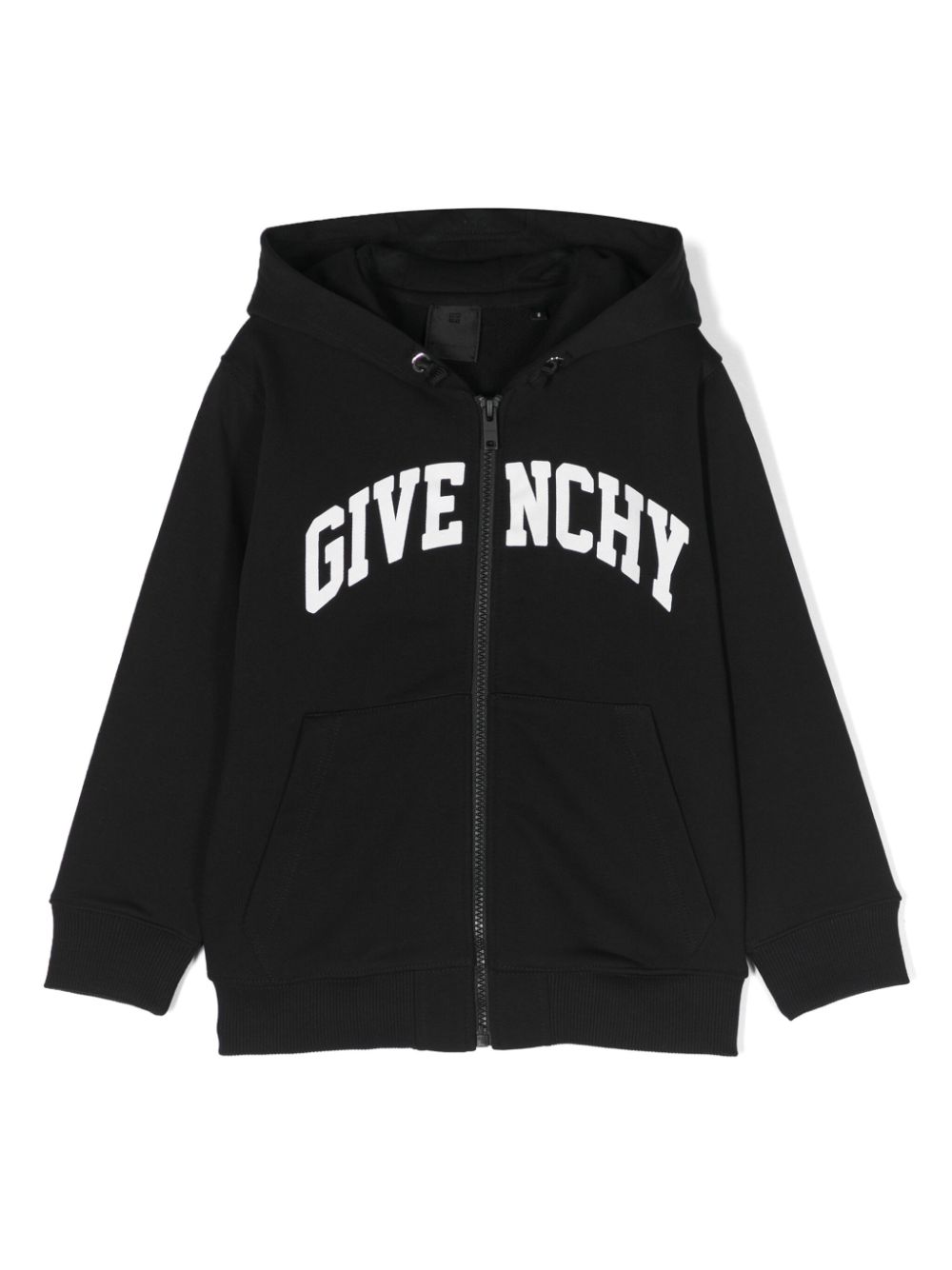 Givenchy Kids logo-print zip-up hoodie - Black von Givenchy Kids