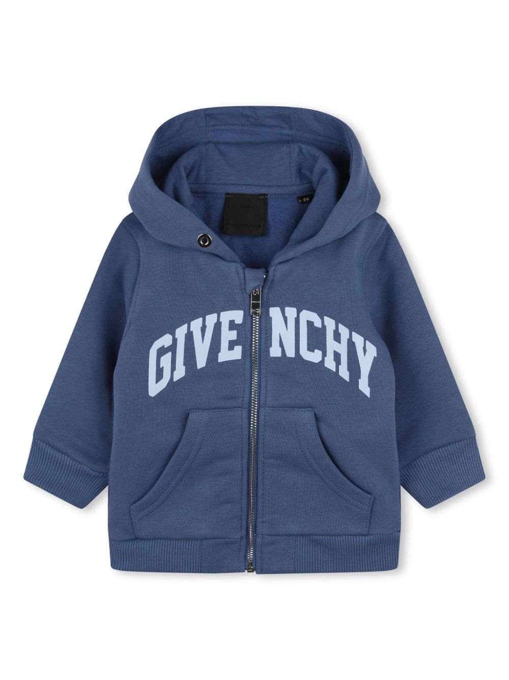 Givenchy Kids logo-print zip-up hoodie - Blue von Givenchy Kids