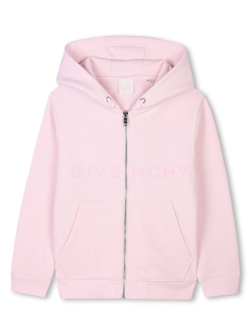 Givenchy Kids logo-print zip-up hoodie - Pink von Givenchy Kids