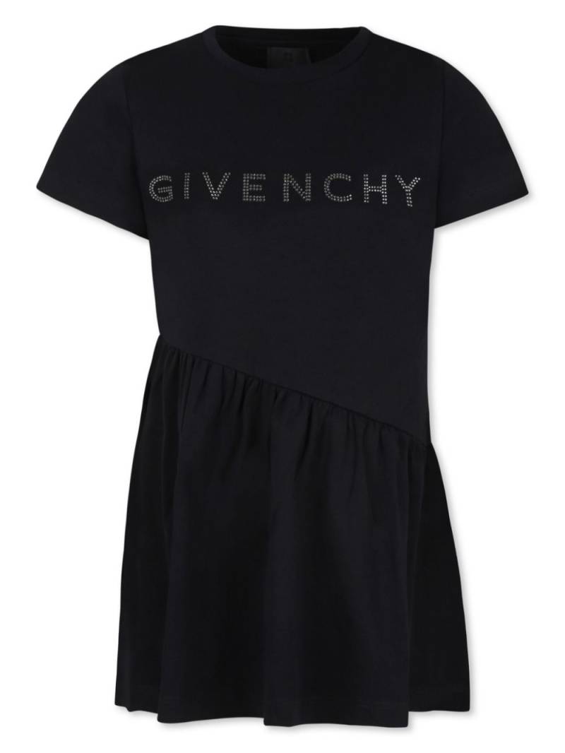 Givenchy Kids logo-studded cotton dress - Black von Givenchy Kids