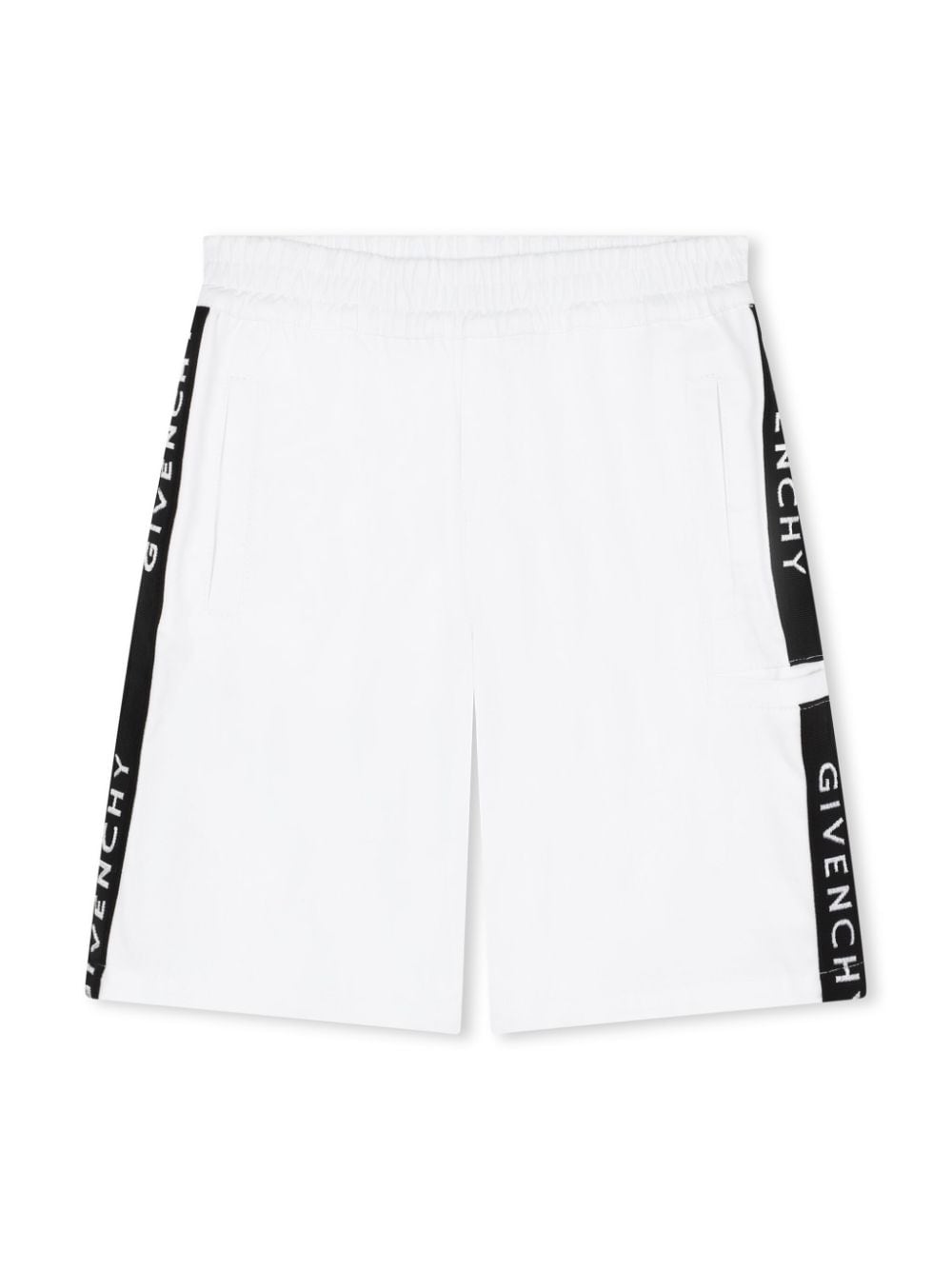 Givenchy Kids logo-tape bermuda shorts - White von Givenchy Kids