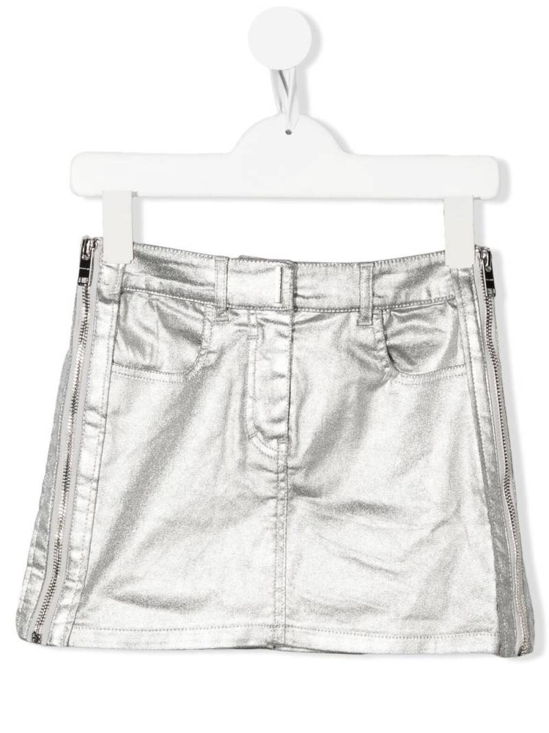 Givenchy Kids metallic-effect mini skirt - Grey von Givenchy Kids