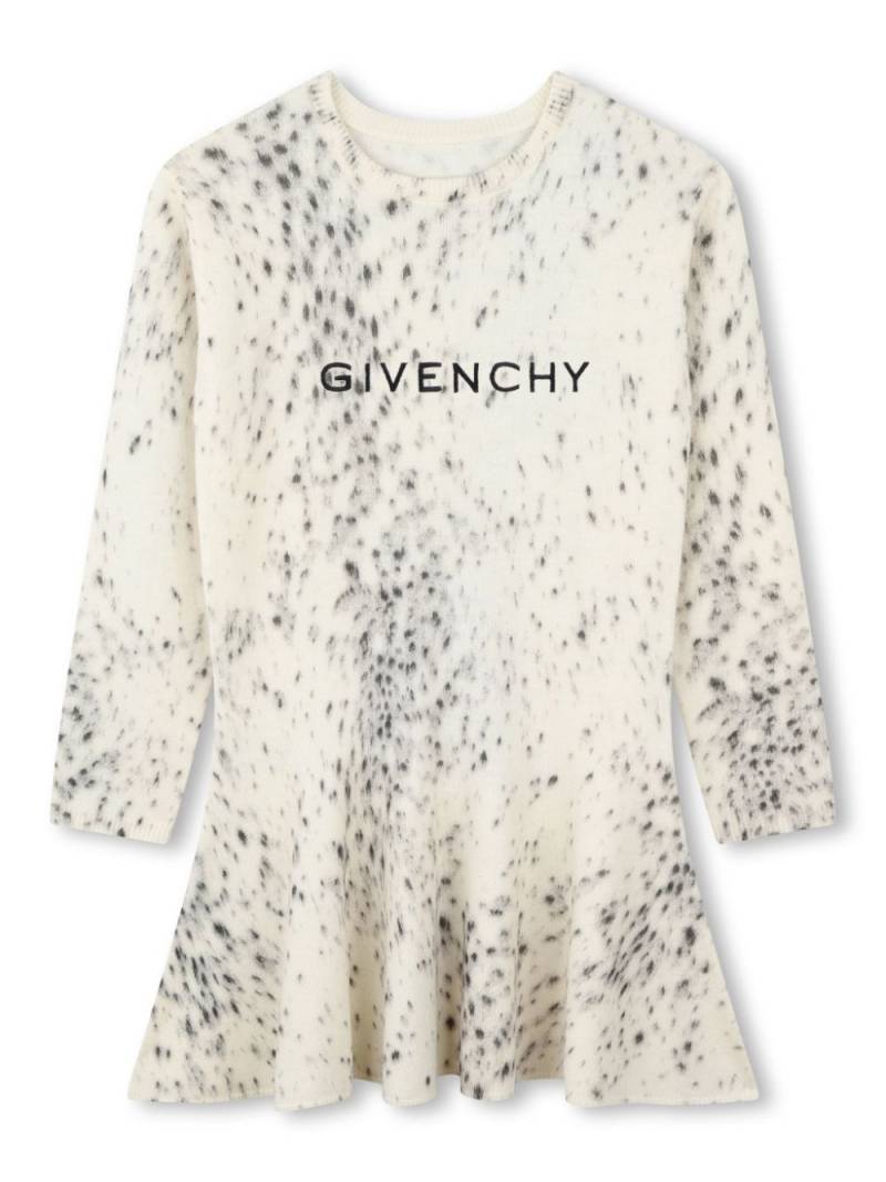 Givenchy Kids ocelot-print knitted dress - Neutrals von Givenchy Kids