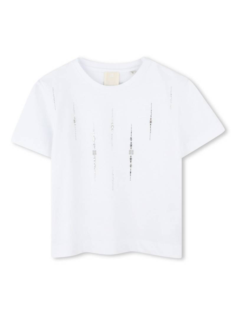 Givenchy Kids rhinestone-embellished cotton T-shirt - White von Givenchy Kids