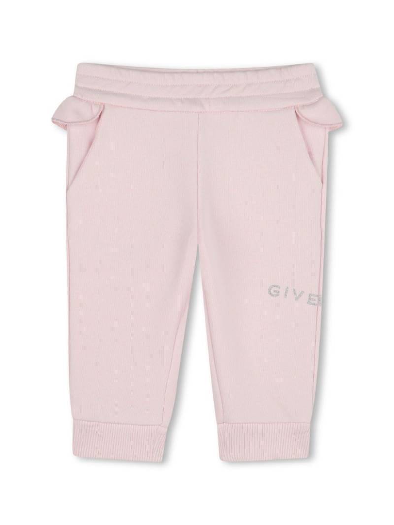 Givenchy Kids ruffle-detail track pants - Pink von Givenchy Kids