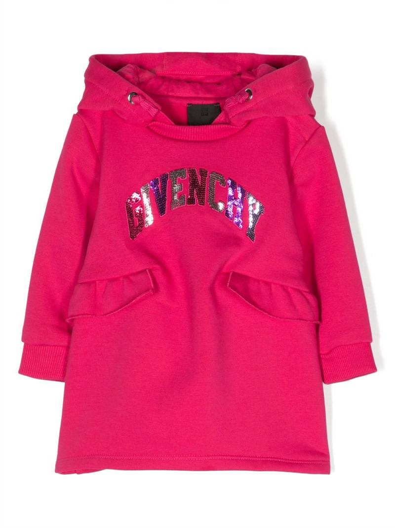 Givenchy Kids sequin-embellished hooded dress - Pink von Givenchy Kids