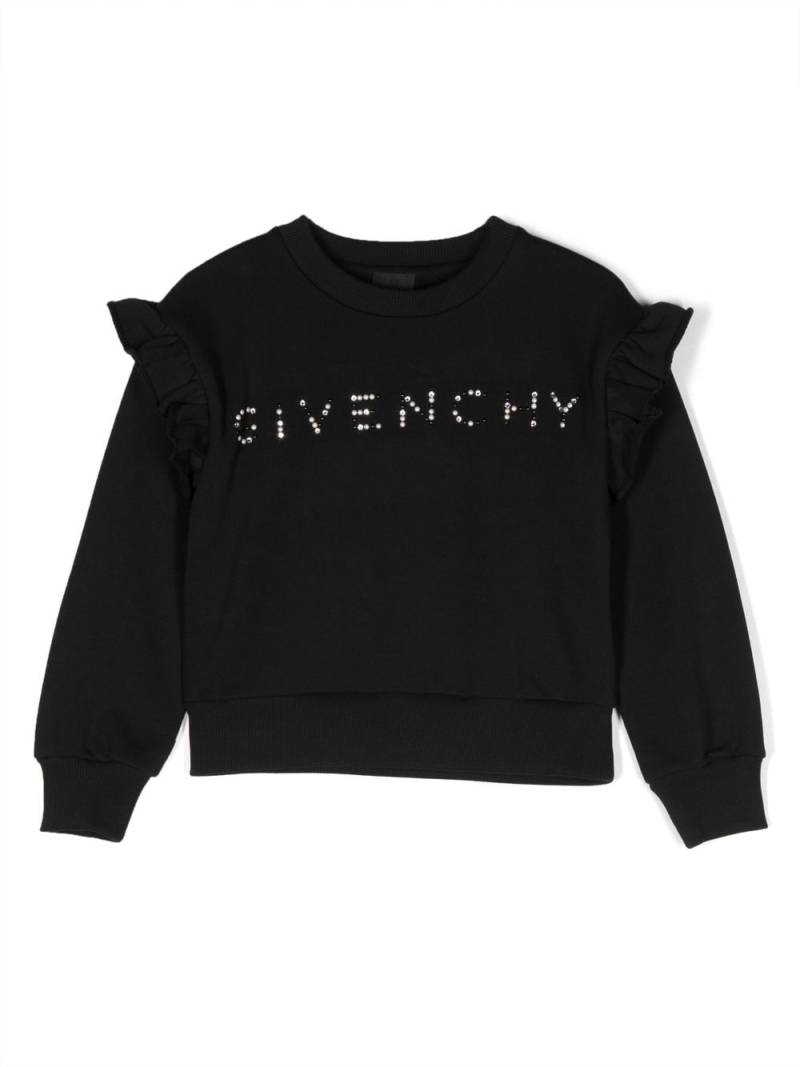 Givenchy Kids stud-logo crew-neck sweatshirt - Black von Givenchy Kids