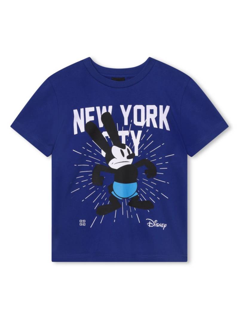 Givenchy Kids x Disney Oswald-print cotton T-shirt - Blue von Givenchy Kids